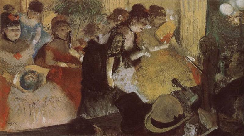 Opera performance in the restaurant, Edgar Degas